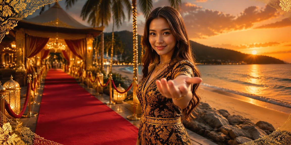 Suasana hiburan kasino dan pertaruhan di Penang dengan motif batik tempatan
