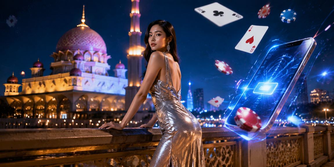Permainan poker dan meja kasino di Putrajaya dengan suasana tempatan Malaysia